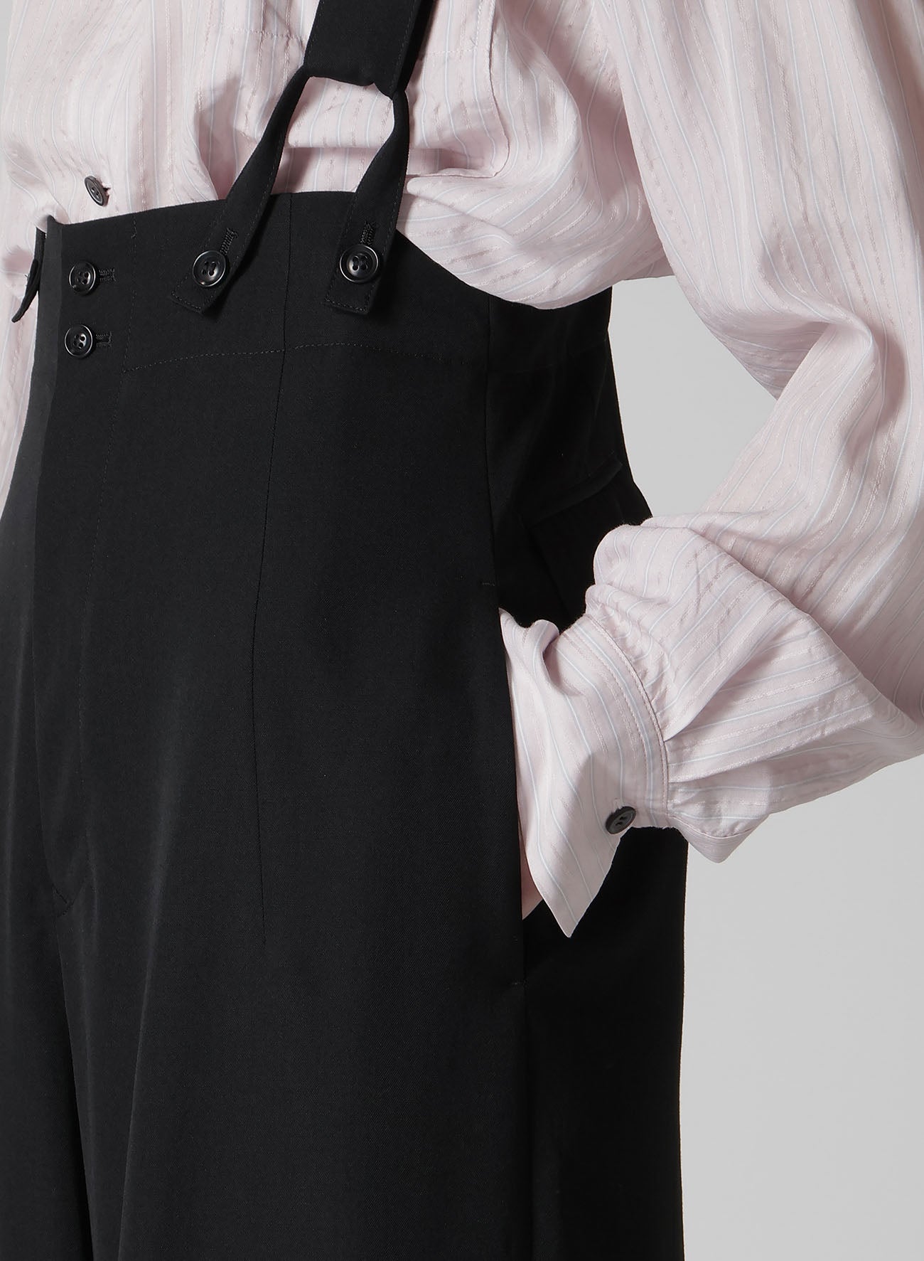 WOOL GABARDINE SUSPENDER PANTS – THE SHOP YOHJI YAMAMOTO