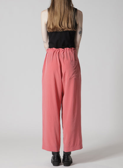 TA/PE CREPE DE CHINE STRING STRAIGHT PANTS