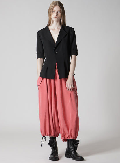 TA/PE CREPE DE CHINE ELASTIC WAIST PANTS