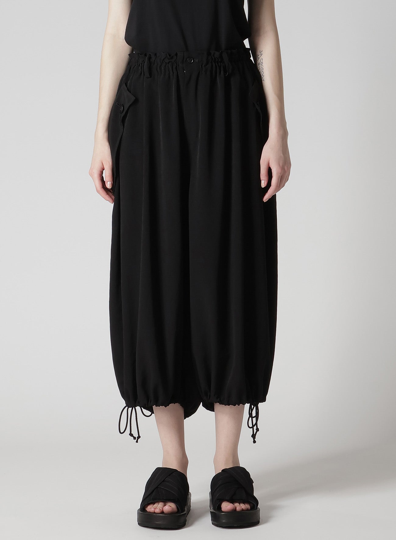 TA/PE CREPE DE CHINE ELASTIC WAIST PANTS