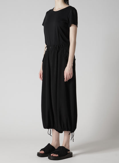TA/PE CREPE DE CHINE ELASTIC WAIST PANTS