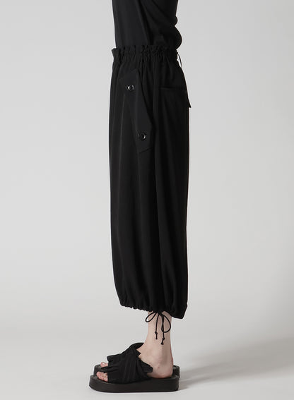 TA/PE CREPE DE CHINE ELASTIC WAIST PANTS