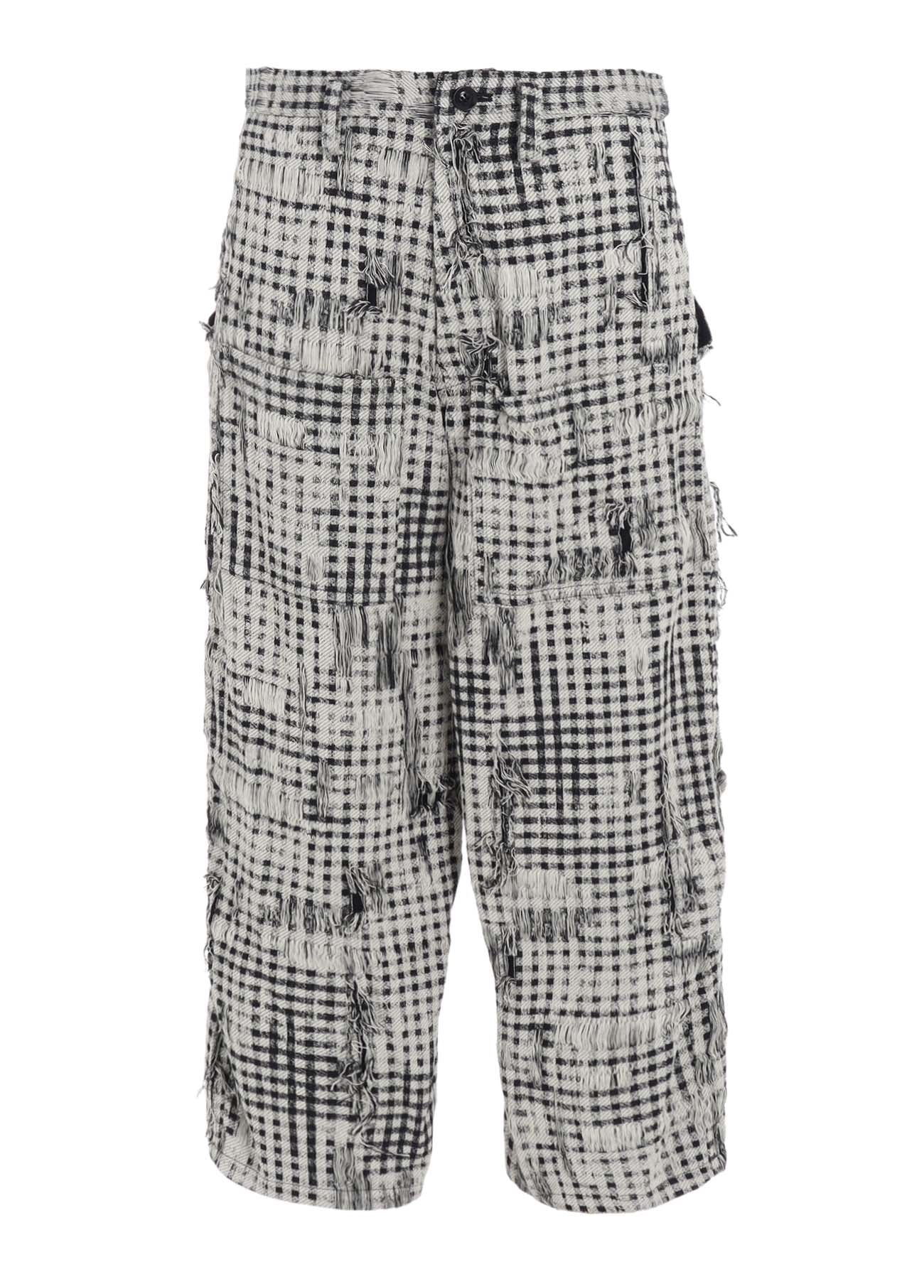 DAMAGED GINGHAM JACQUARD PANTS – THE SHOP YOHJI YAMAMOTO