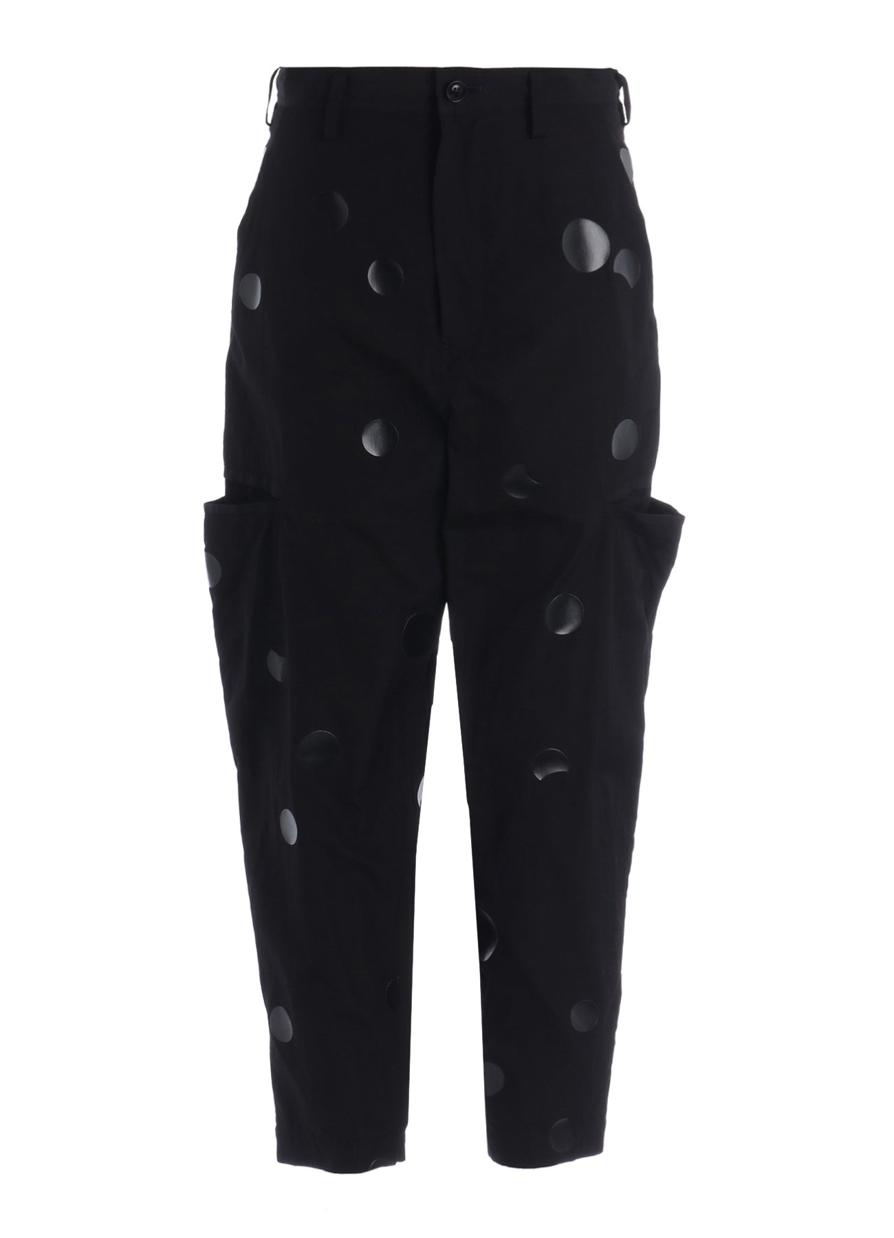100/2 BROAD DOT PIGMENT PRINT TAPERED PANTS