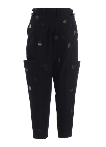 100/2 BROAD DOT PIGMENT PRINT TAPERED PANTS