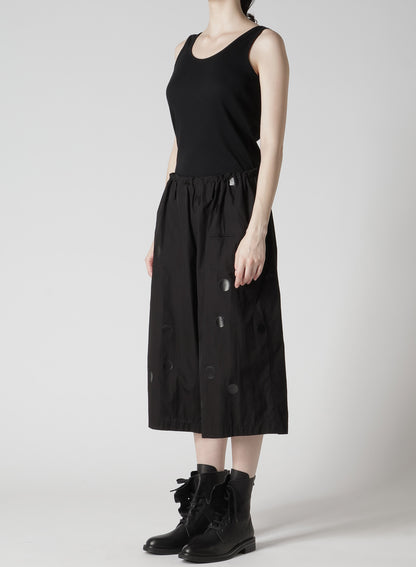 100/2 BROAD DOT PIGMENT PRINT STRING WAIST PANTS