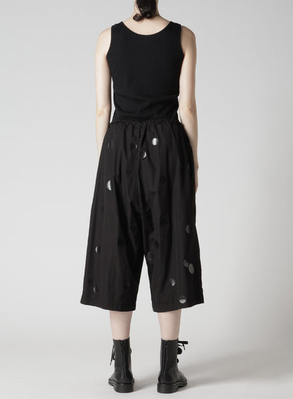 100/2 BROAD DOT PIGMENT PRINT STRING WAIST PANTS