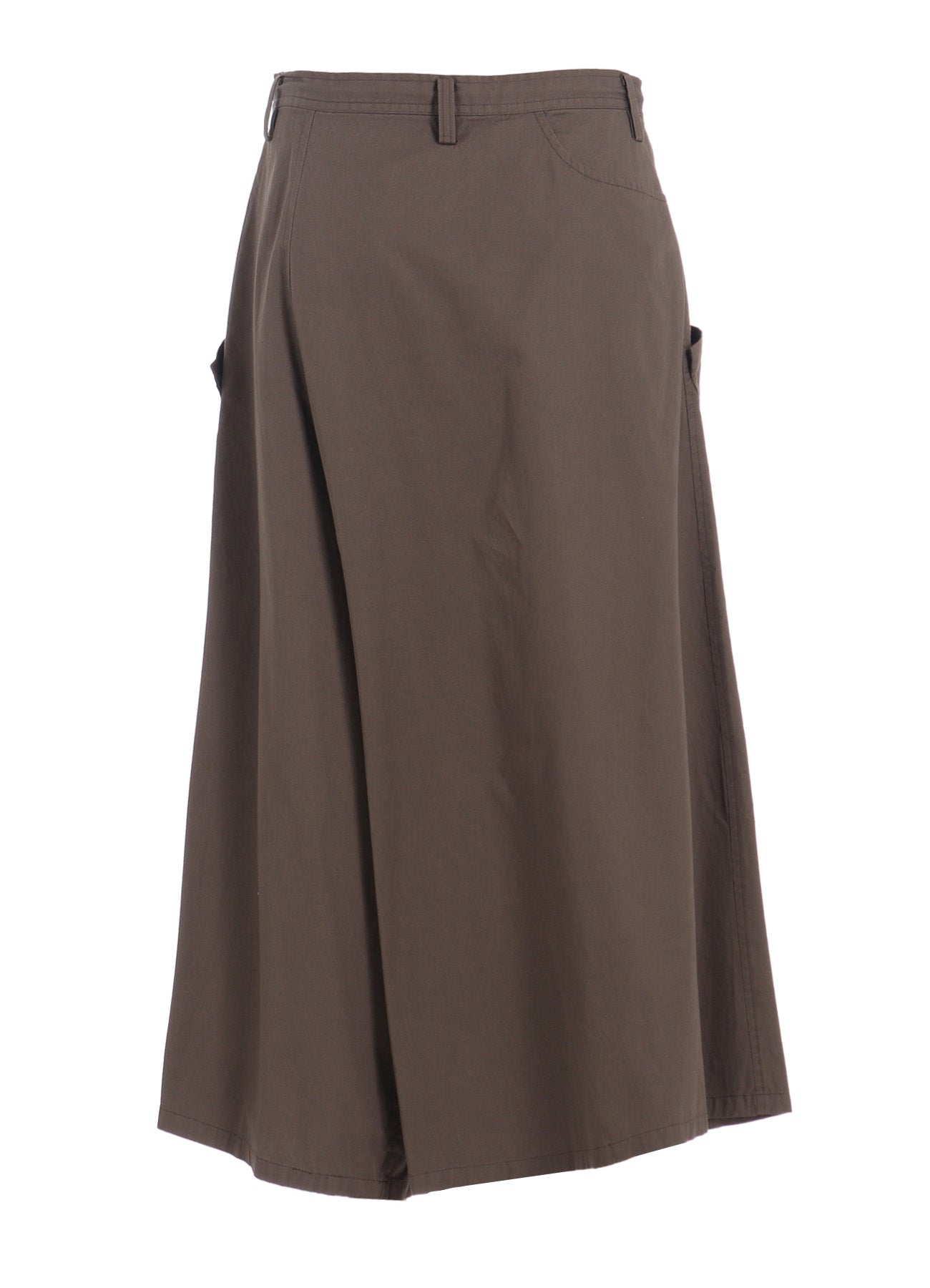 COTTON TWILL DROP FLARE PANTS