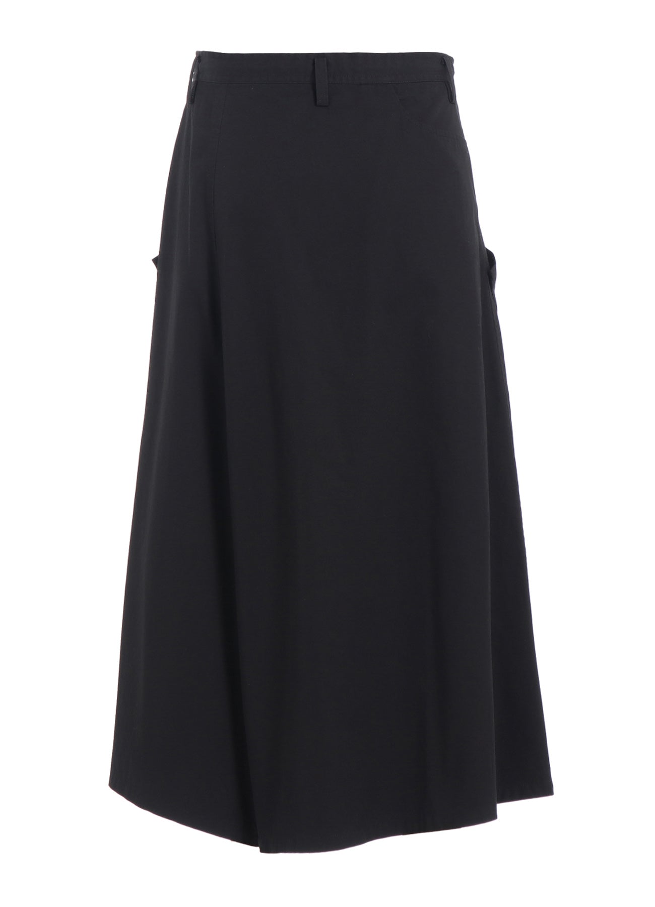 COTTON TWILL DROP FLARE PANTS