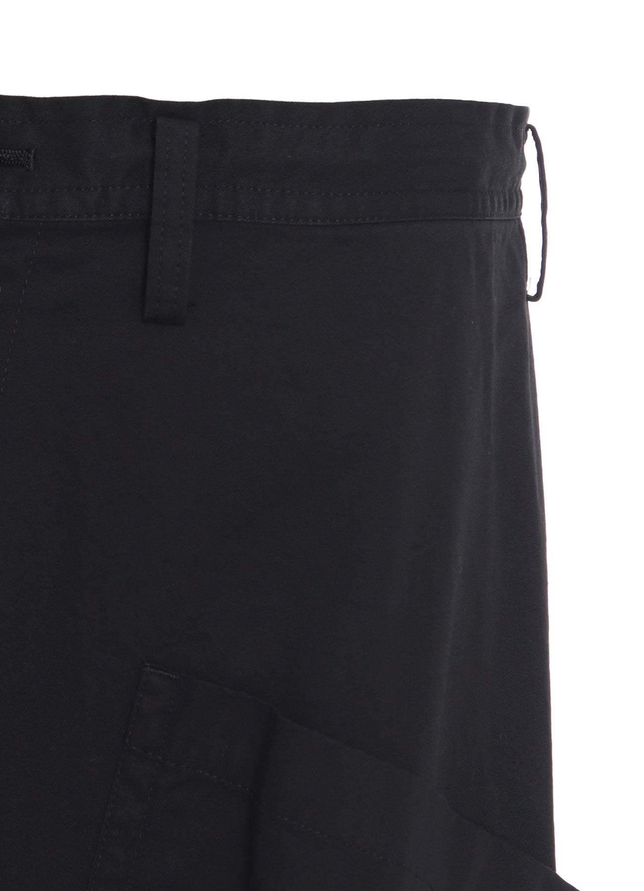 COTTON TWILL DROP FLARE PANTS