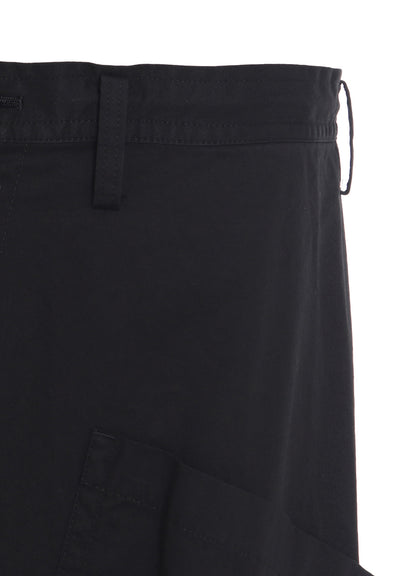 COTTON TWILL DROP FLARE PANTS