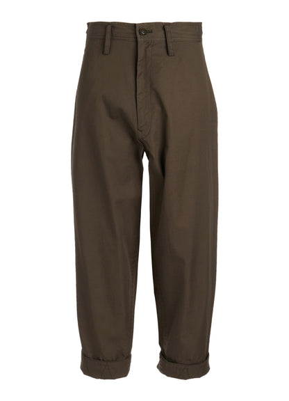 COTTON TWILL SEMI-WIDE CHINA PANTS