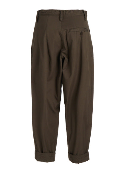 COTTON TWILL SEMI-WIDE CHINA PANTS