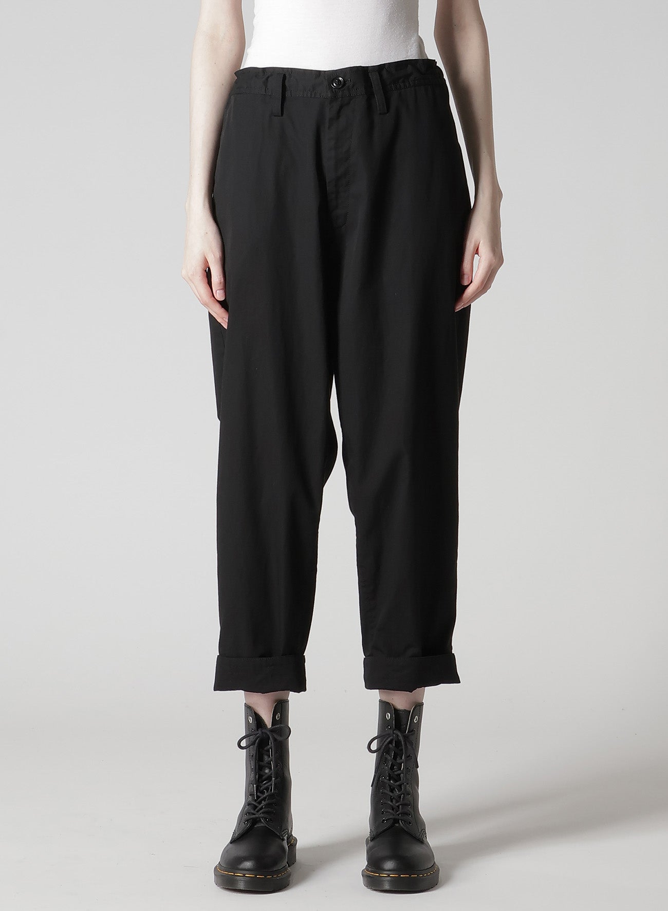 COTTON TWILL SEMI-WIDE CHINA PANTS