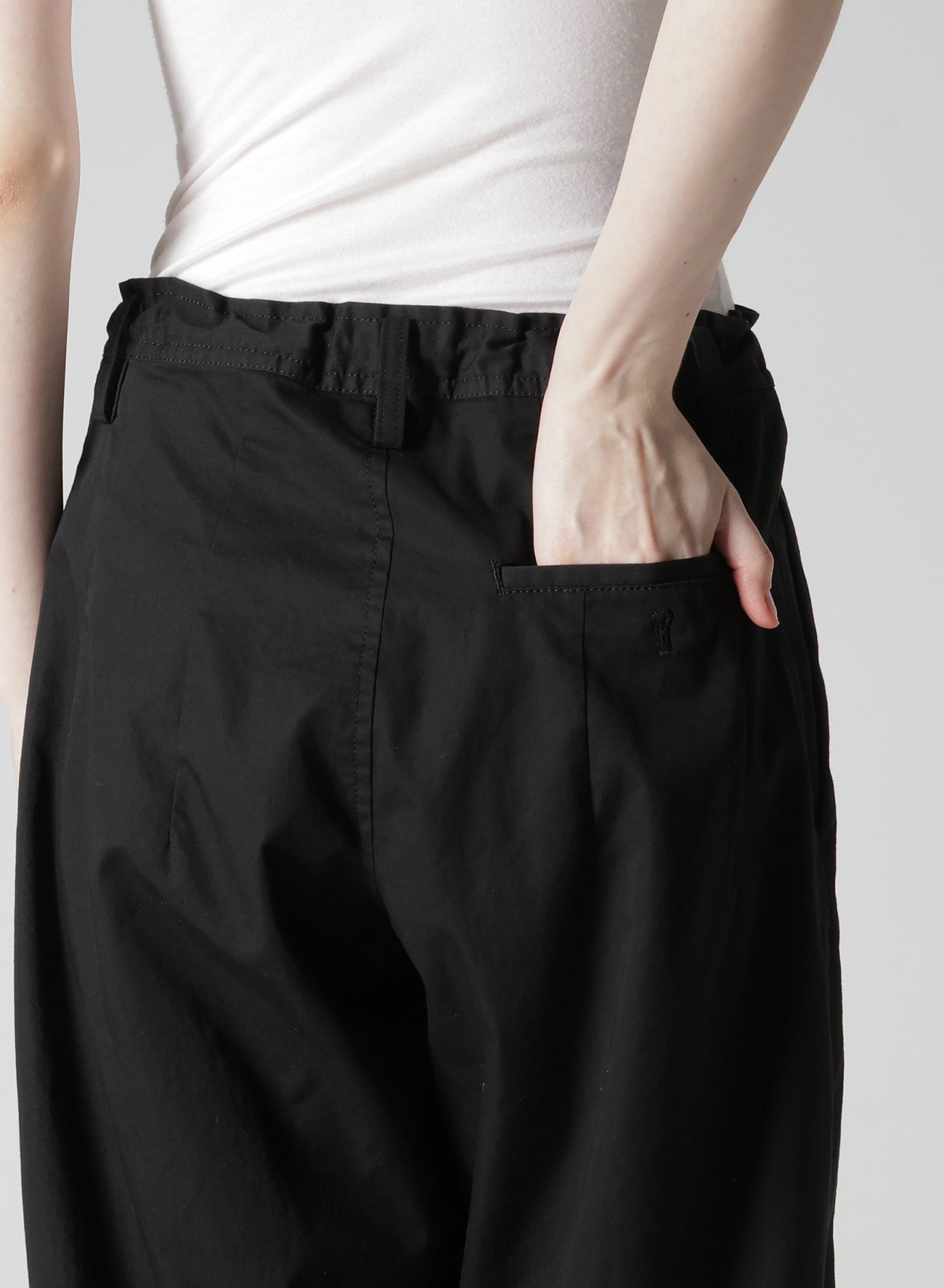 COTTON TWILL SEMI-WIDE CHINA PANTS