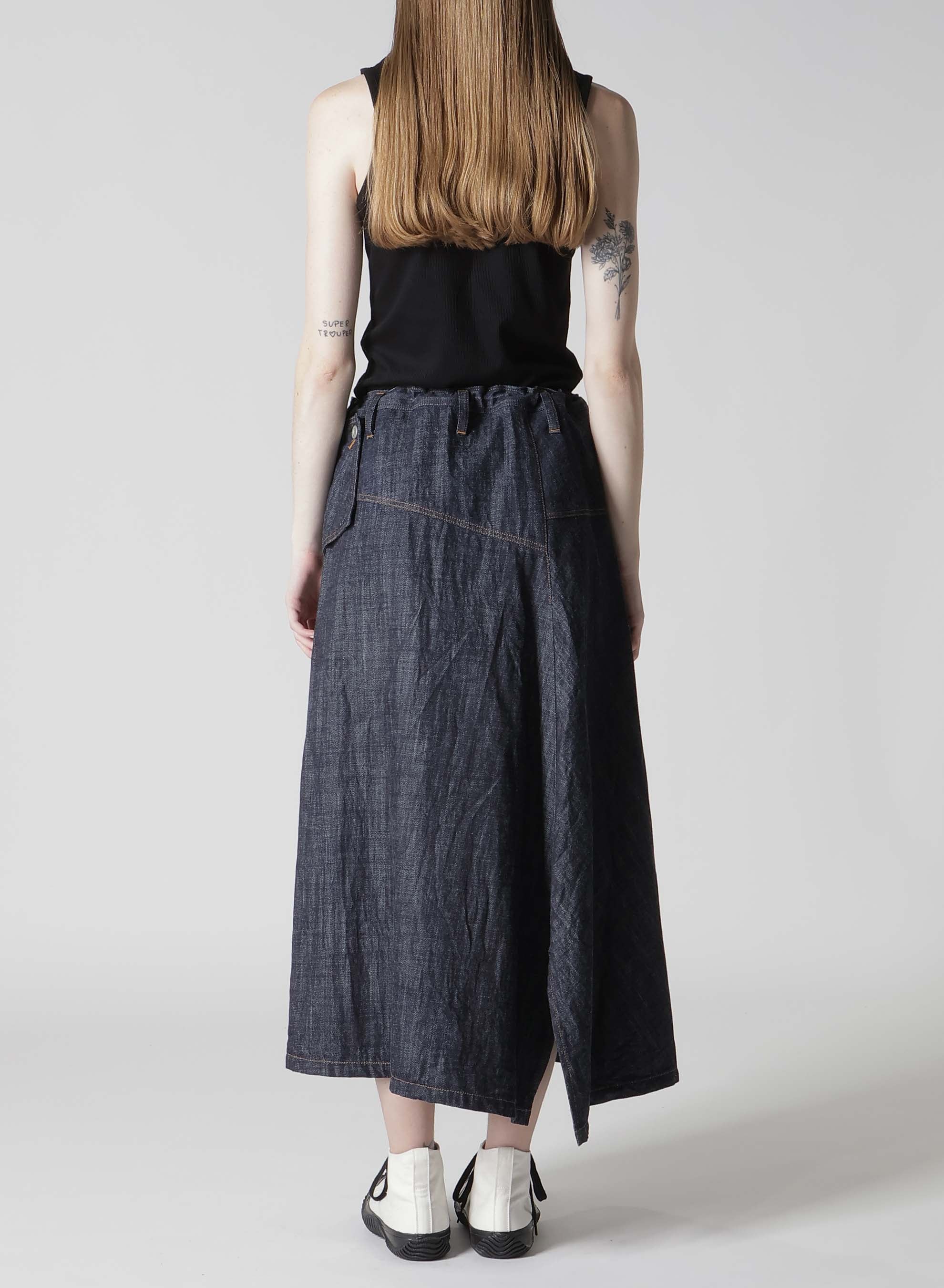 8OZ DENIM BIG FLAP SKIRT – THE SHOP YOHJI YAMAMOTO