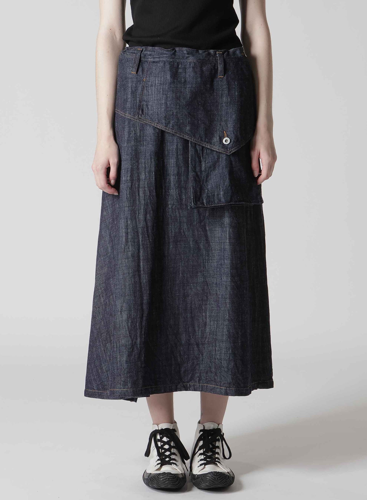 8OZ DENIM BIG FLAP SKIRT