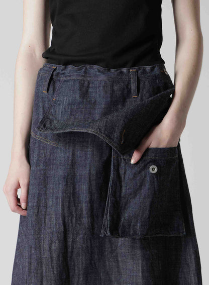 8OZ DENIM BIG FLAP SKIRT