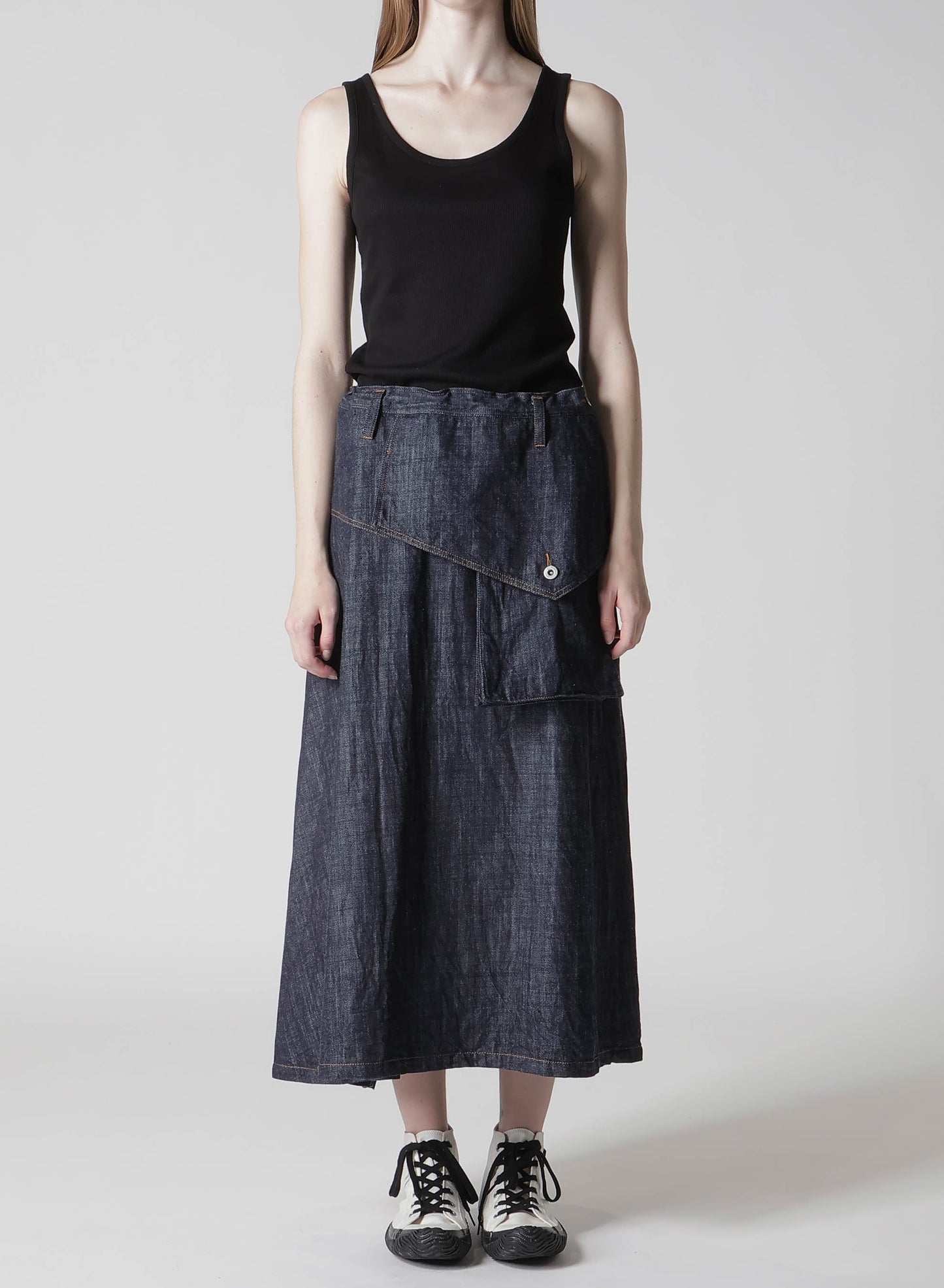 8OZ DENIM BIG FLAP SKIRT