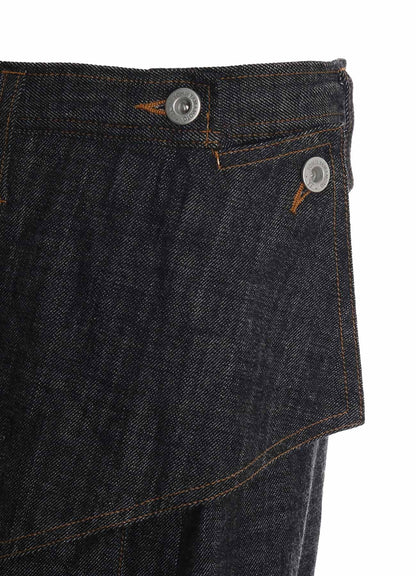 8OZ DENIM BIG FLAP SKIRT