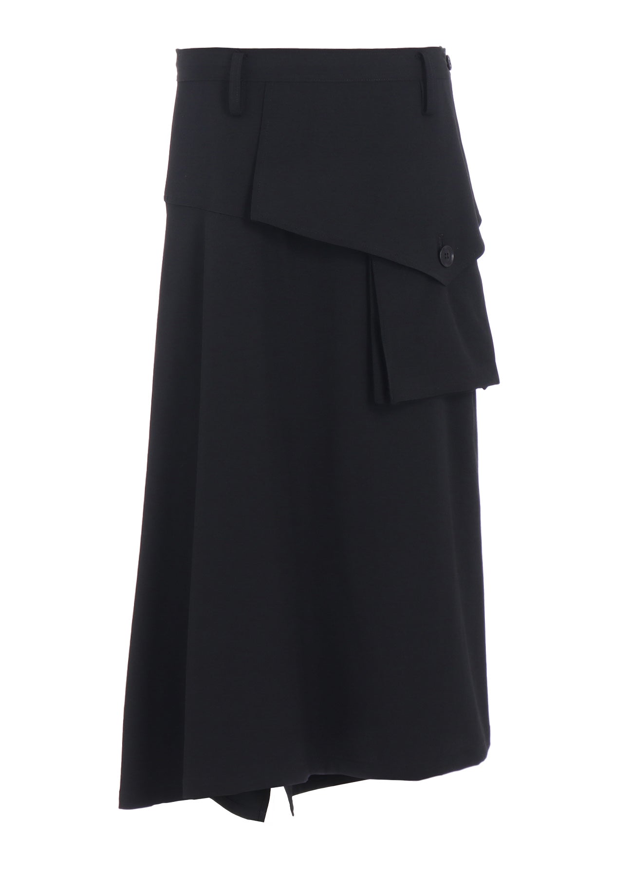 WOOL GABARDINE Y BIG FLAP SKIRT