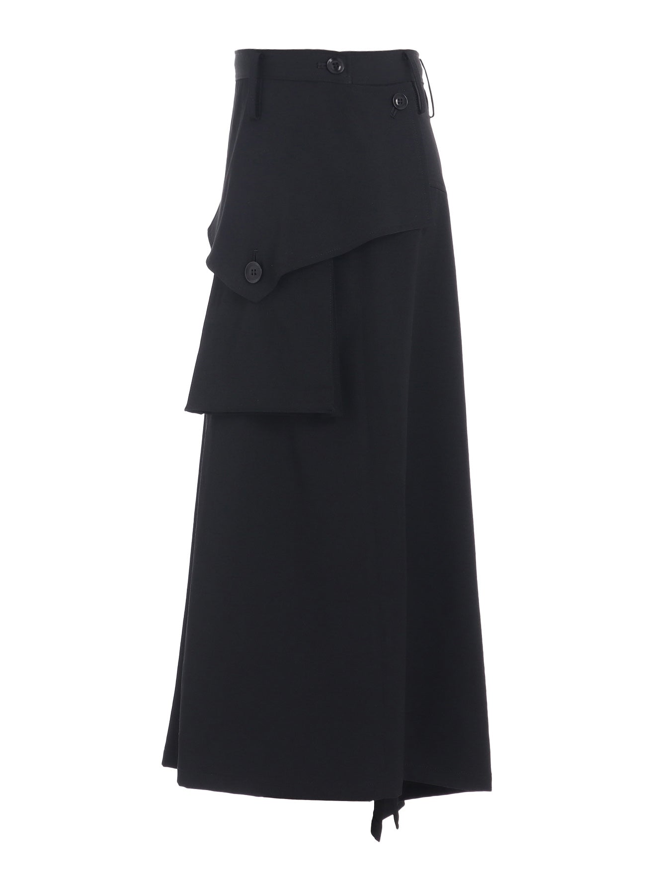 WOOL GABARDINE Y BIG FLAP SKIRT