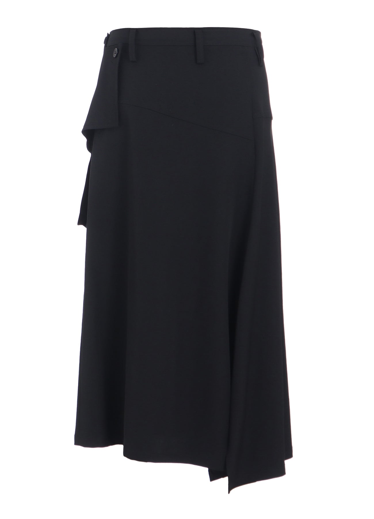 WOOL GABARDINE Y BIG FLAP SKIRT