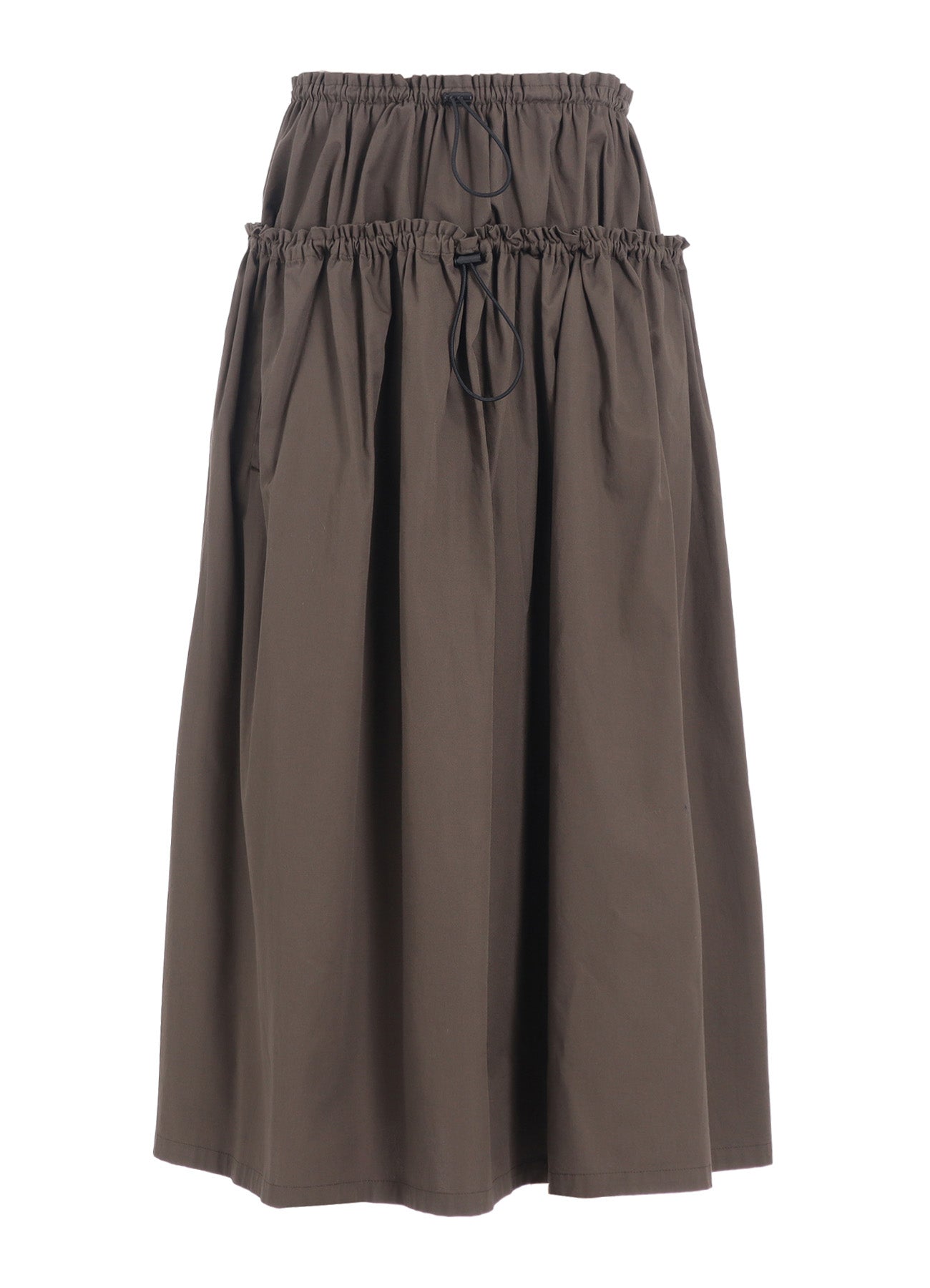 COTTON TWILL DOUBLE GATHERED SKIRT