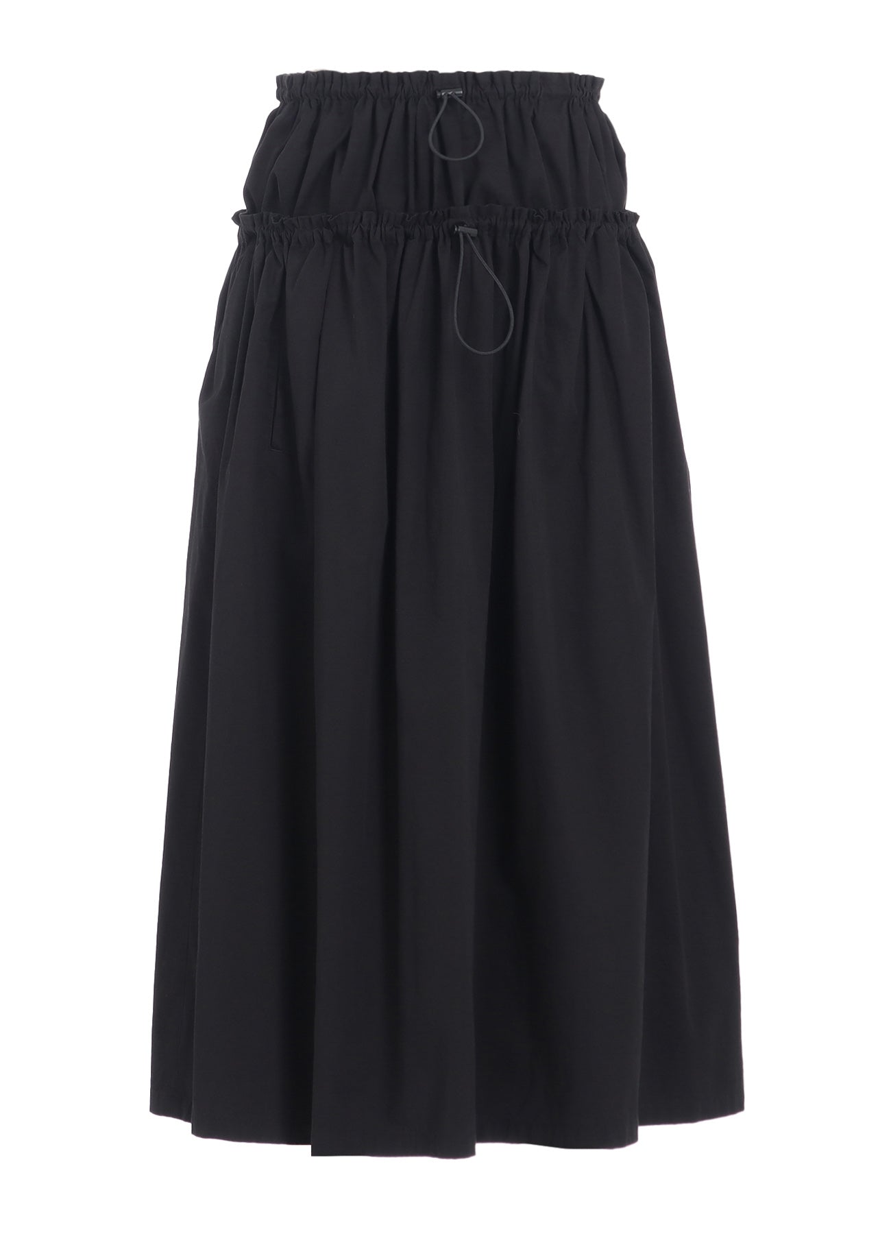 COTTON TWILL DOUBLE GATHERED SKIRT
