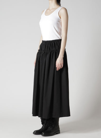 COTTON TWILL DOUBLE GATHERED SKIRT