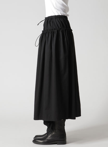 COTTON TWILL DOUBLE GATHERED SKIRT