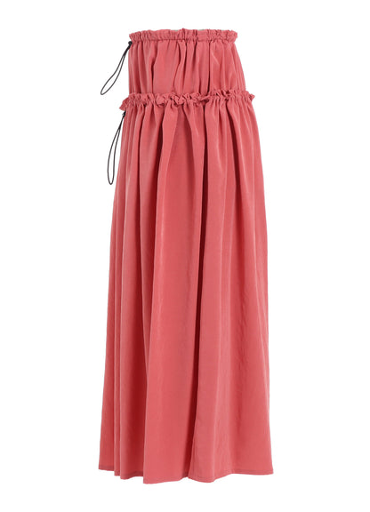 TA/PE CREPE DE CHINE DOUBLE GATHERED SKIRT