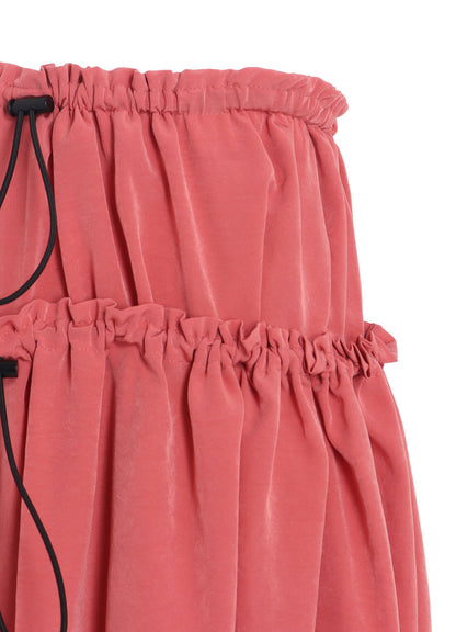 TA/PE CREPE DE CHINE DOUBLE GATHERED SKIRT