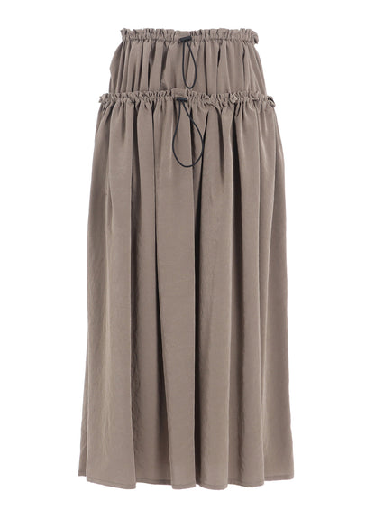 TA/PE CREPE DE CHINE DOUBLE GATHERED SKIRT