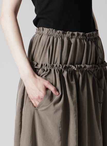 TA/PE CREPE DE CHINE DOUBLE GATHERED SKIRT