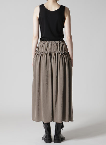 TA/PE CREPE DE CHINE DOUBLE GATHERED SKIRT