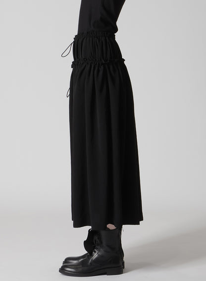 TA/PE CREPE DE CHINE DOUBLE GATHERED SKIRT