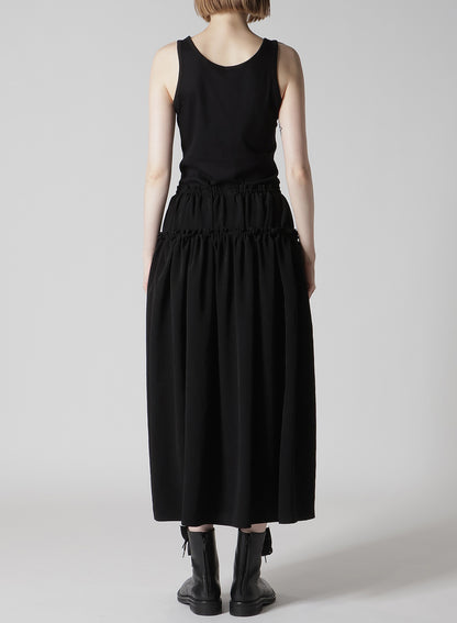 TA/PE CREPE DE CHINE DOUBLE GATHERED SKIRT