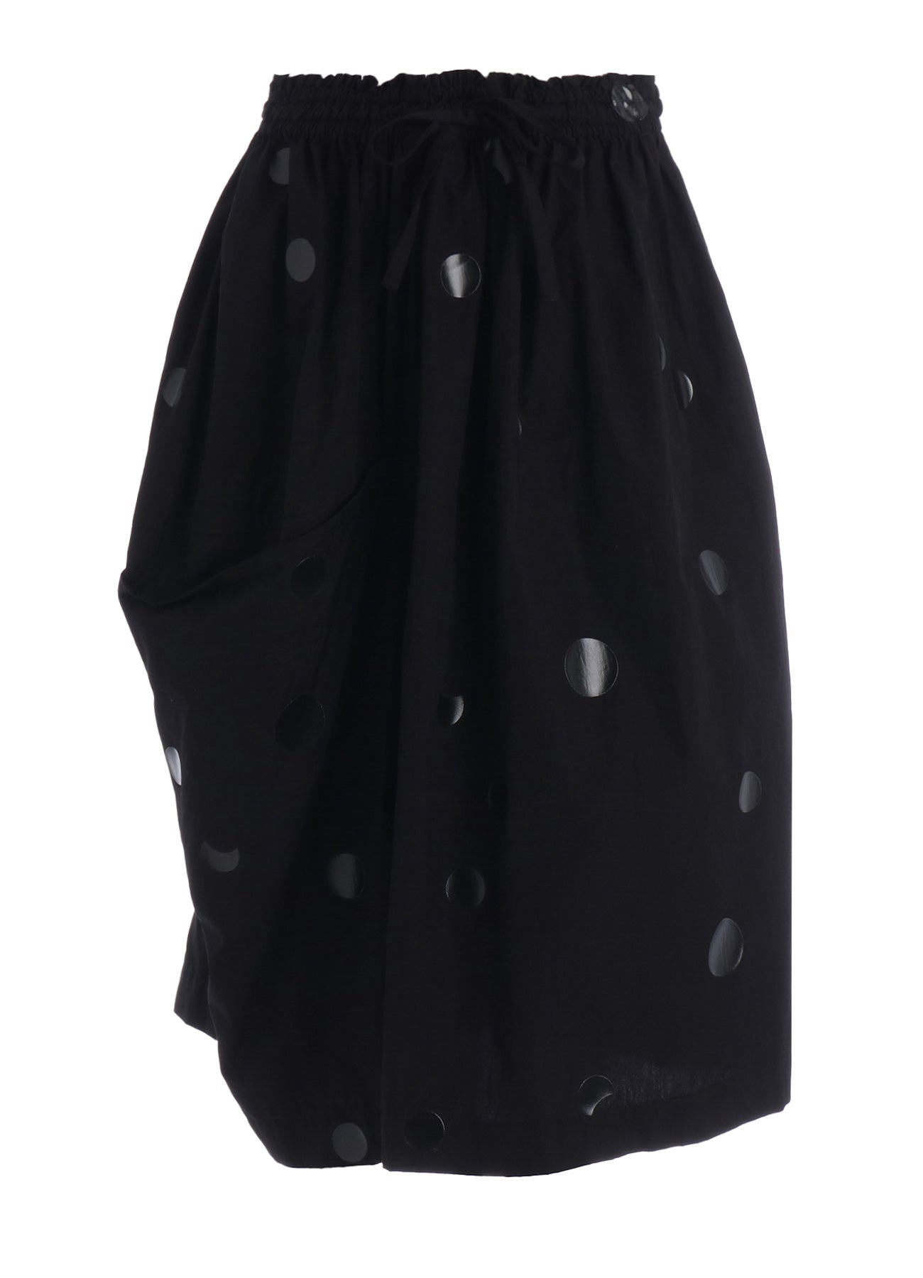 100/2 BROAD DOT PIGMENT PRINT DRAPE SKIRT – THE SHOP YOHJI YAMAMOTO