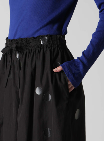 100/2 BROAD DOT PIGMENT PRINT DRAPE SKIRT
