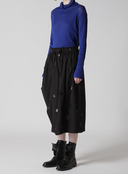 100/2 BROAD DOT PIGMENT PRINT DRAPE SKIRT