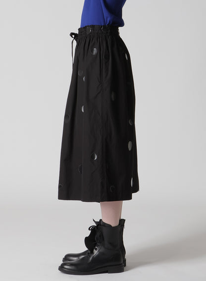 100/2 BROAD DOT PIGMENT PRINT DRAPE SKIRT
