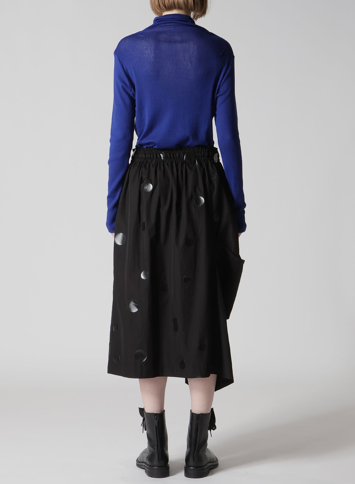 100/2 BROAD DOT PIGMENT PRINT DRAPE SKIRT