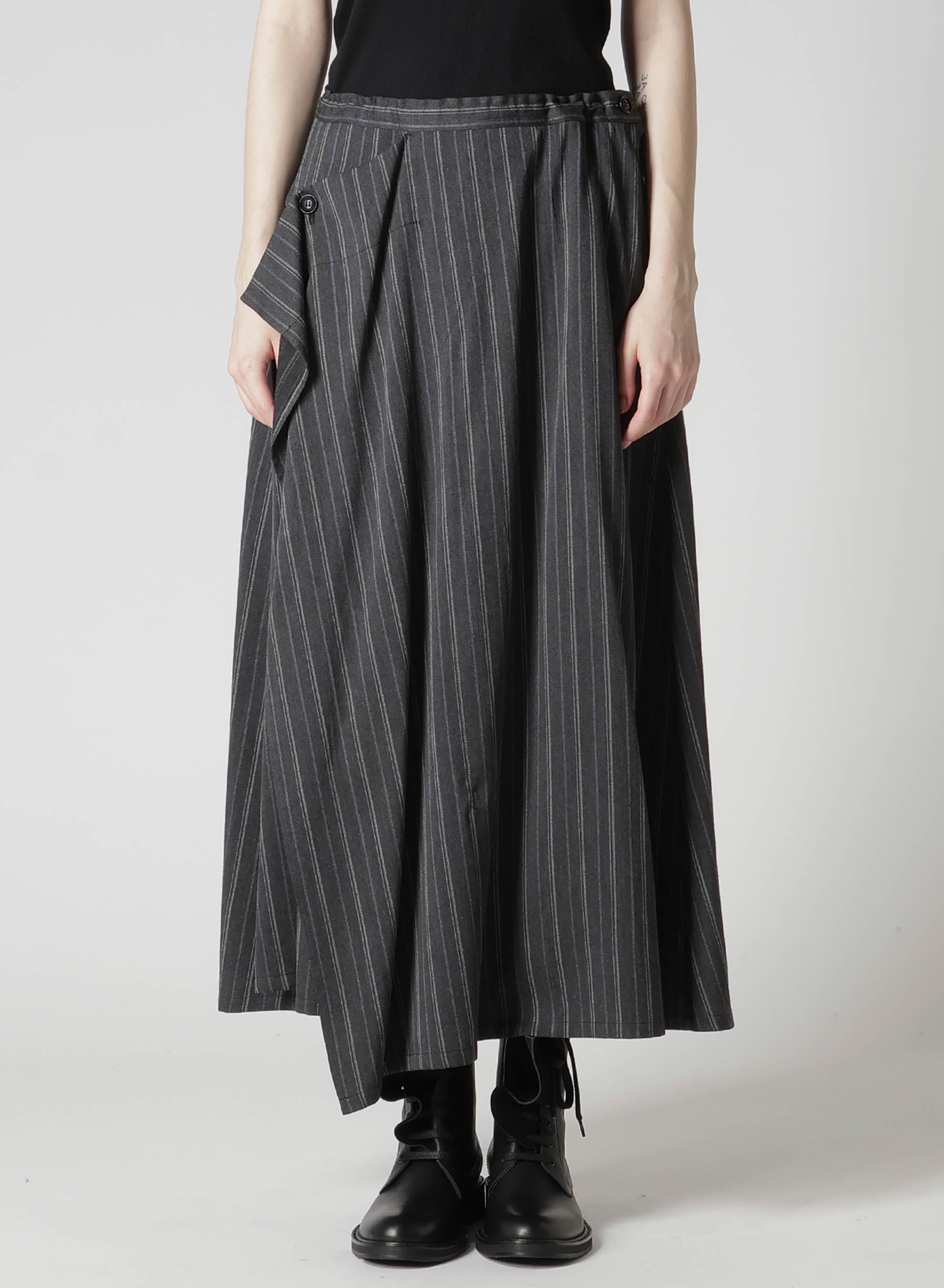 RY/ STRIPE TRIANGLE FRONT STITCH SKIRT – THE SHOP YOHJI YAMAMOTO