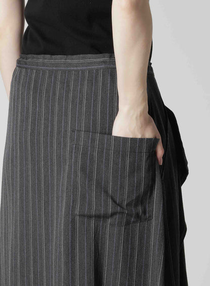 RY/ STRIPE TRIANGLE FRONT STITCH SKIRT