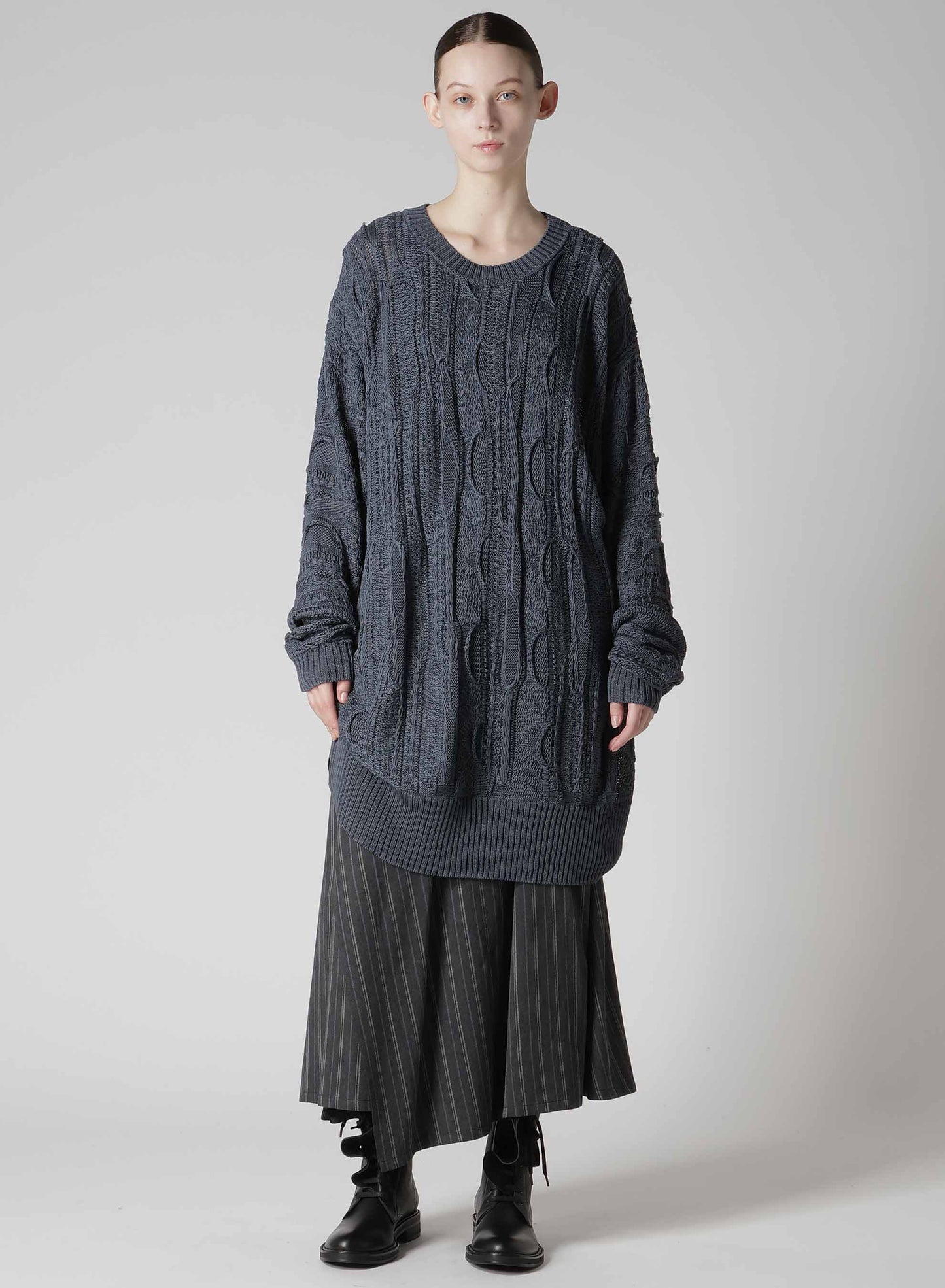 RY/ STRIPE TRIANGLE FRONT STITCH SKIRT