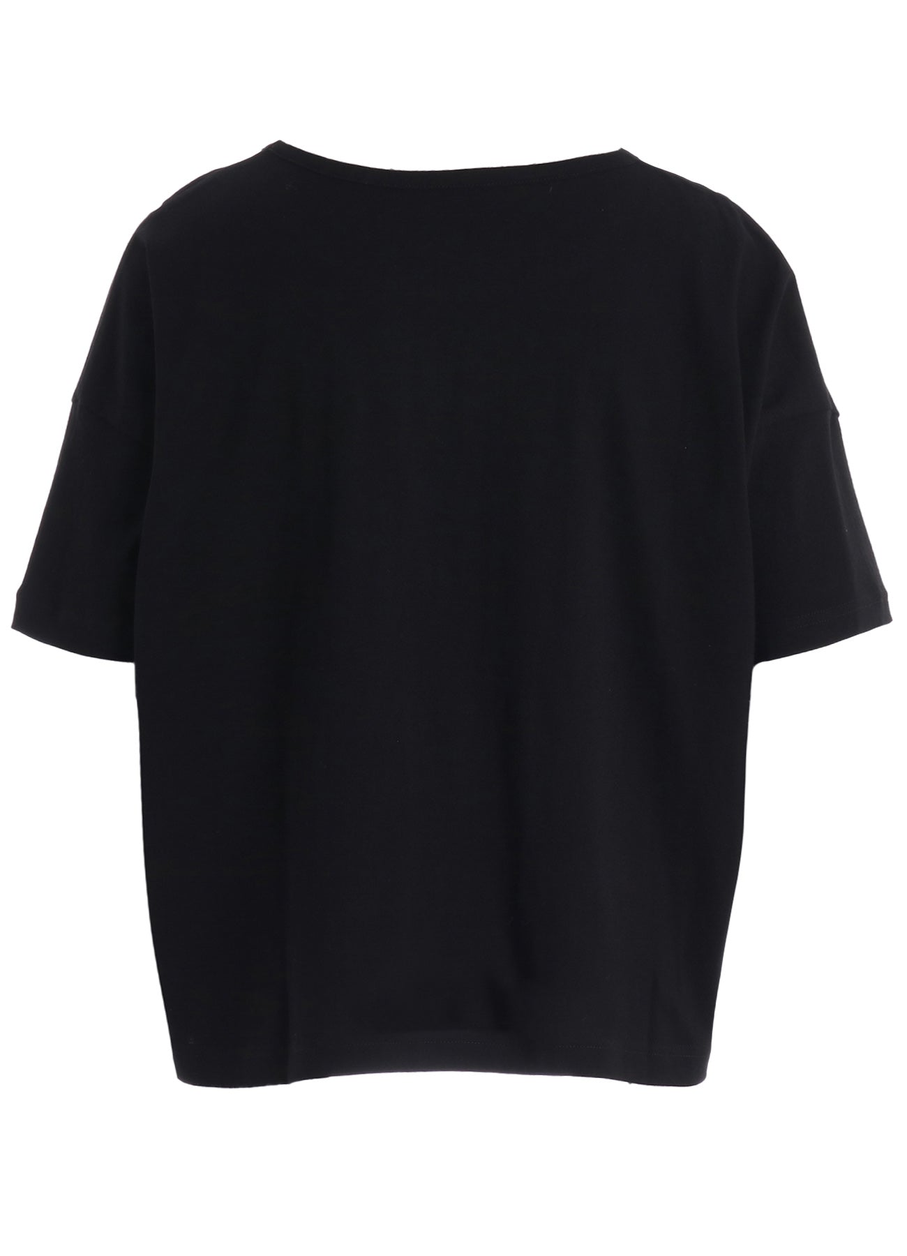 COTTON JERSEY LACE PRINT SHORT SLEEVE CROPED TEE