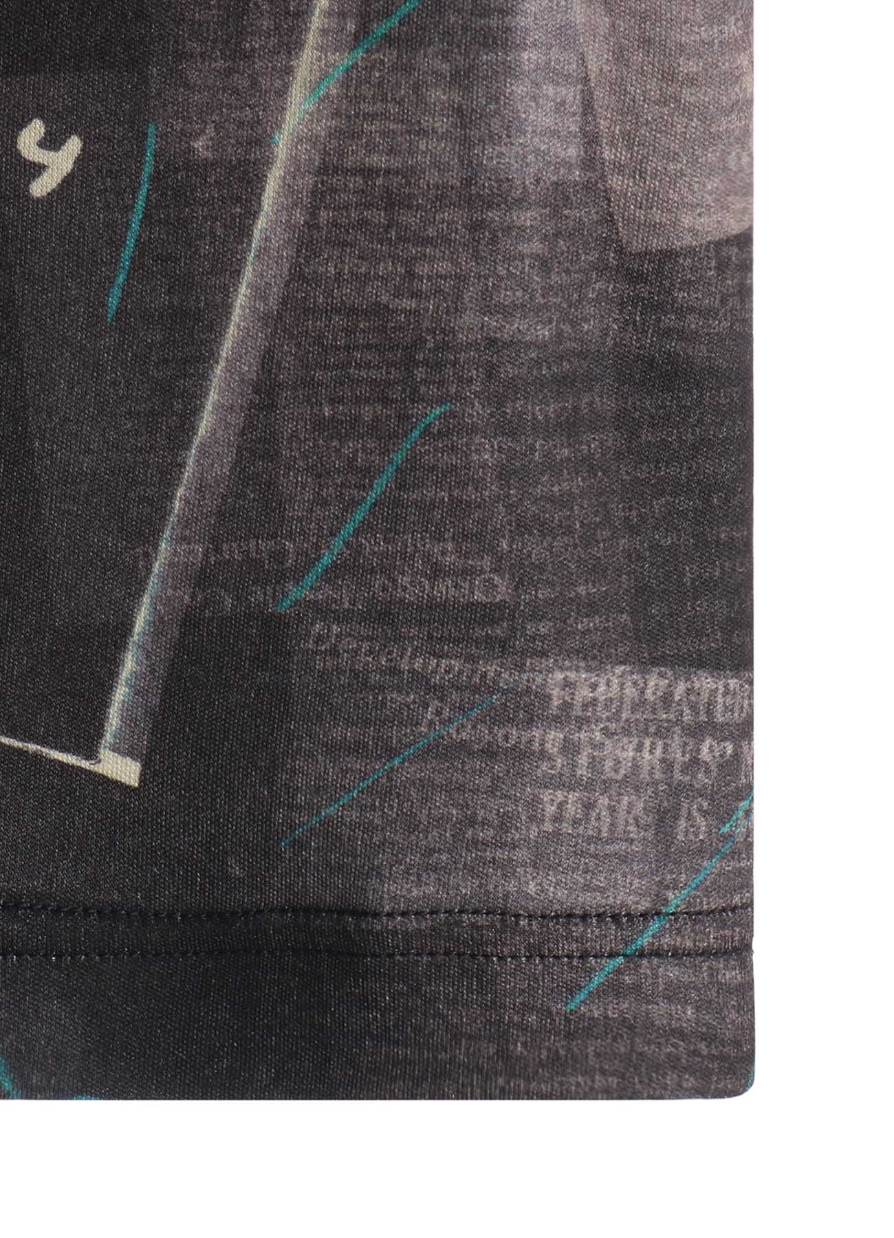 CELLULOSE NEWSPAPER PRINT SHORT SLEEVE TEE