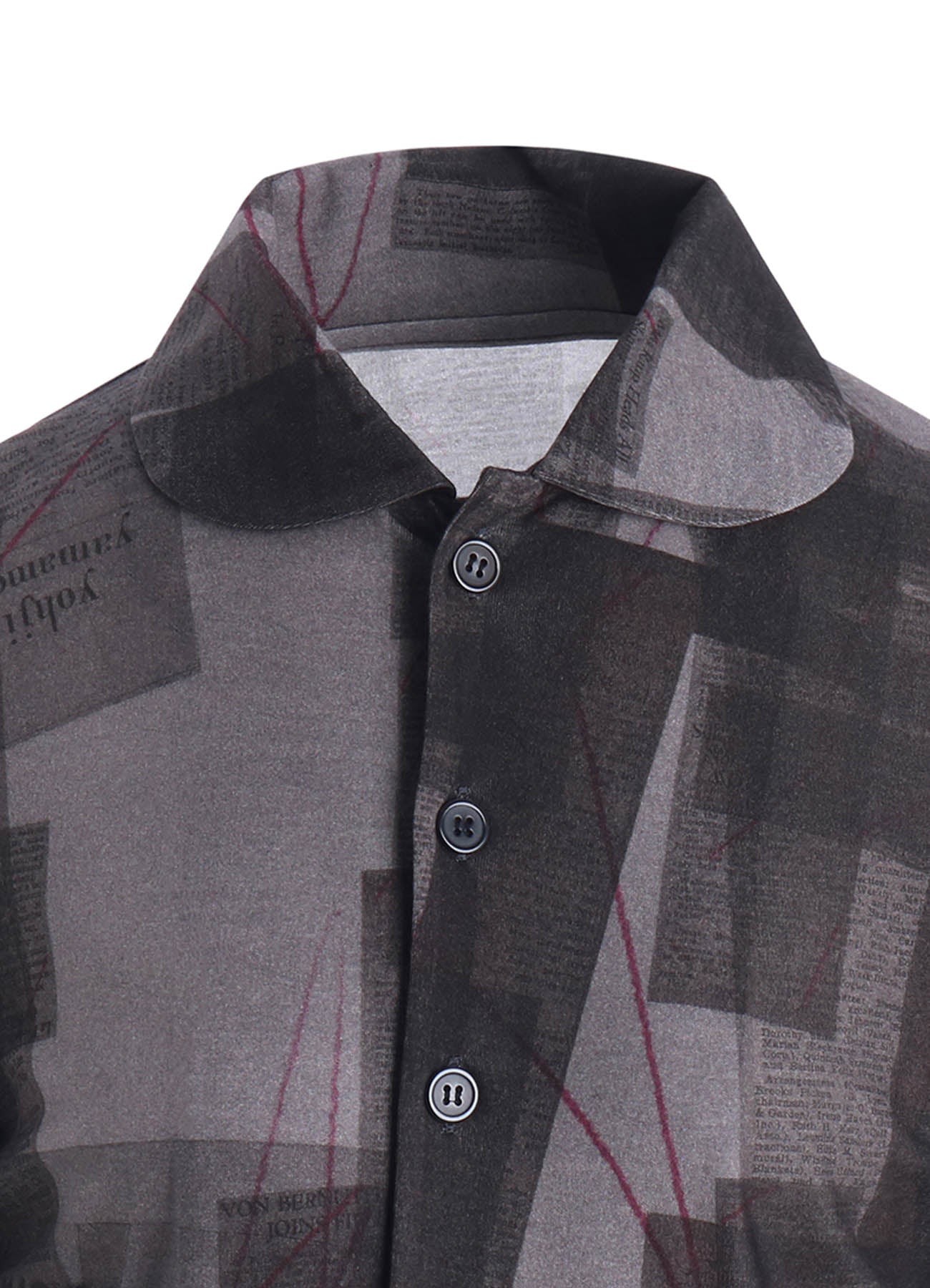 CELLULOSE NEWSPAPER PRINT CARDIGAN