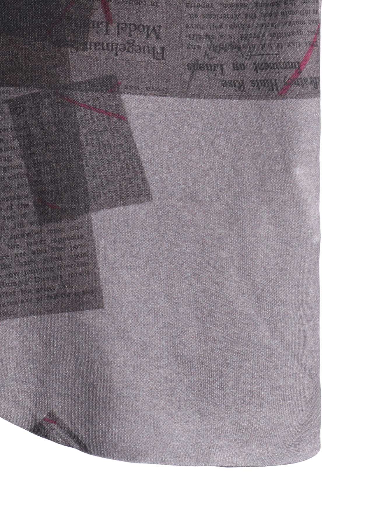 CELLULOSE NEWSPAPER PRINT CARDIGAN